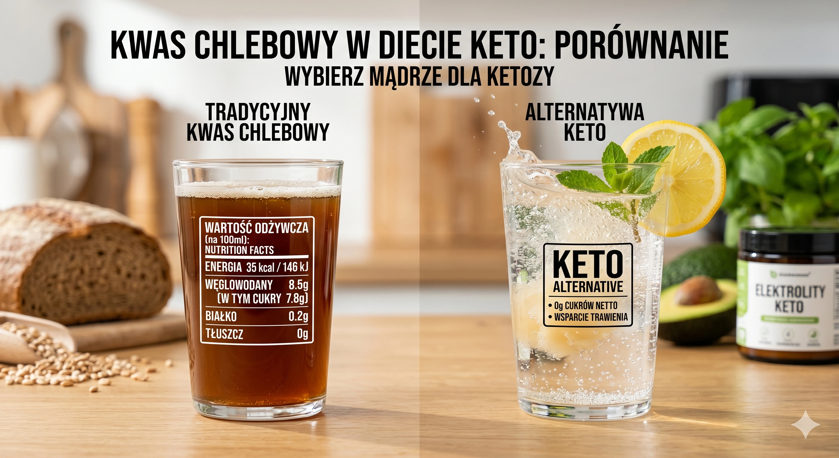 Kwas chlebowy w diecie keto i low-carb – czy można go pić, ograniczając węglowodany?