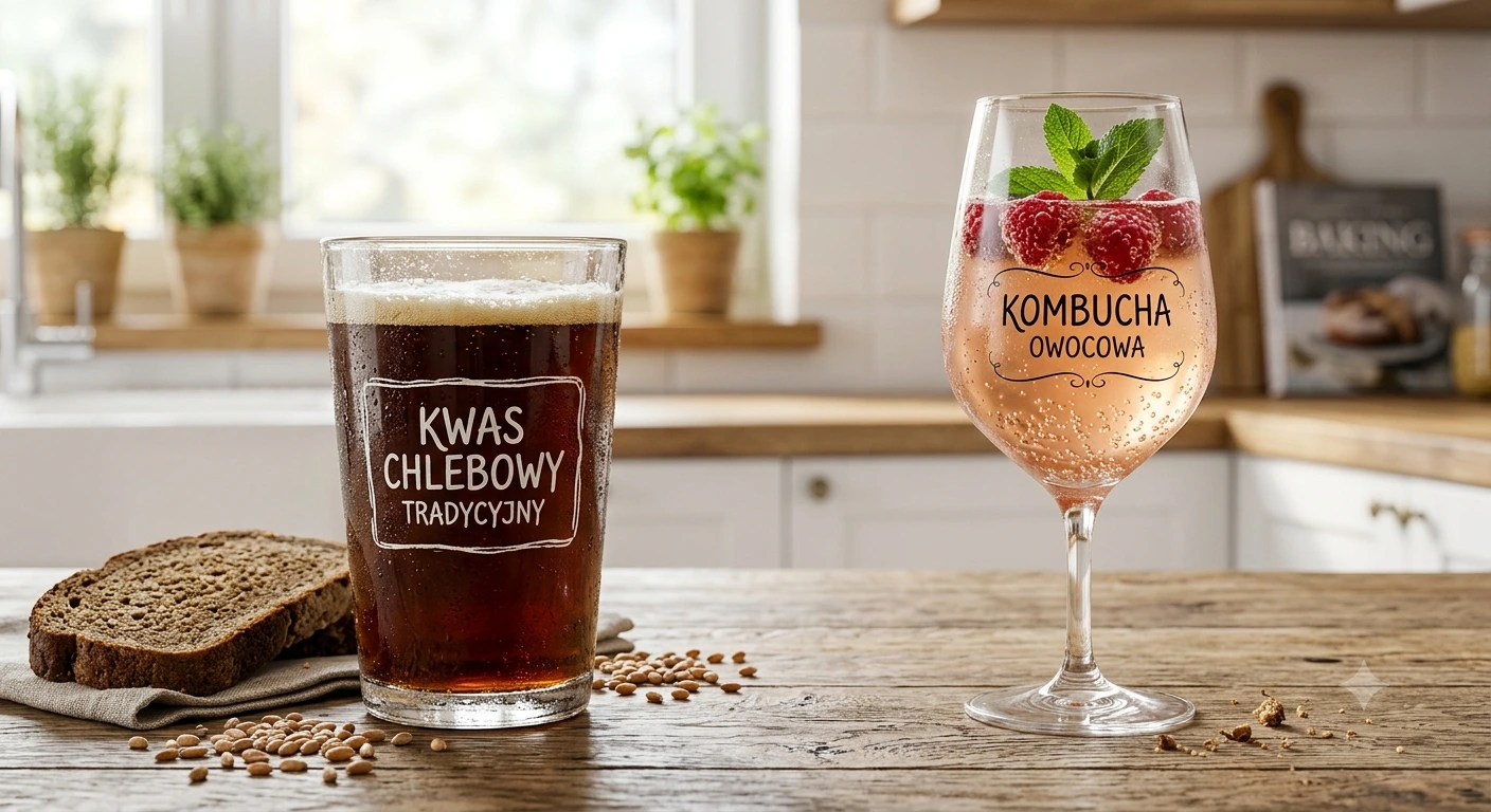 Kwas chlebowy czy kombucha? Kompleksowe porównanie dwóch najpopularniejszych żywych napojów
