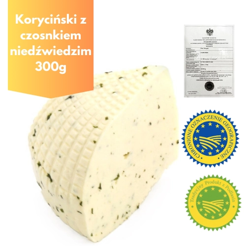 Ser koryciński swojski z Czosnkiem Niedźwiedzim 300g